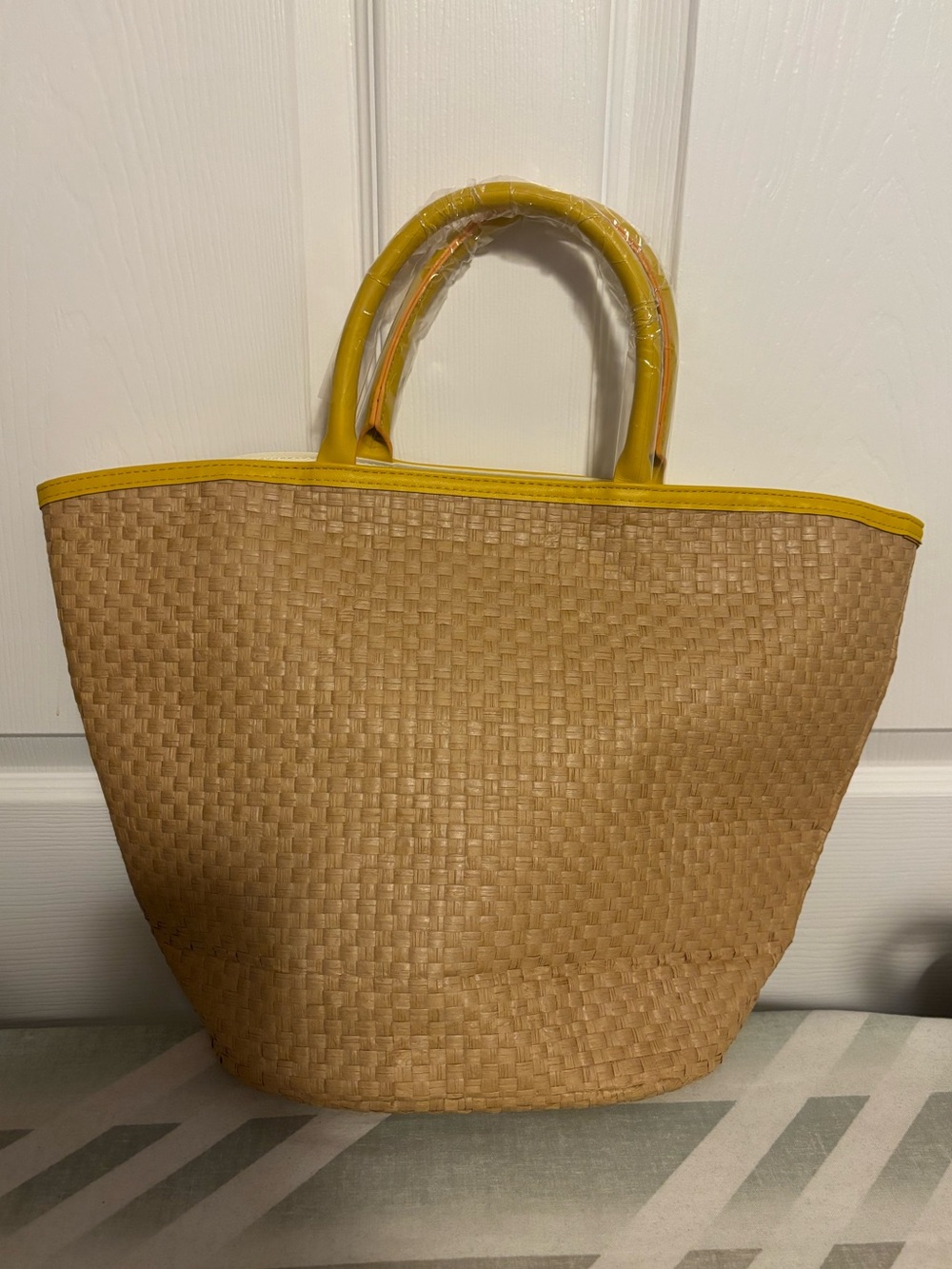 Woven Straw Tote Bag-New